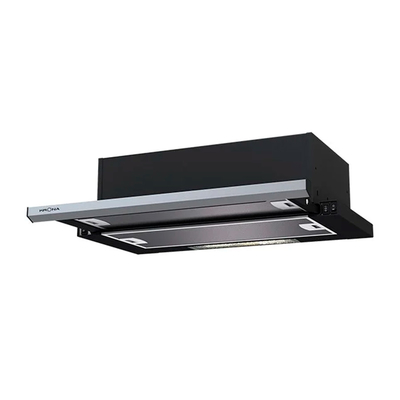 KRONA KAMILLA SLIM 600 BLACK/INOX (2 мотора) Вытяжка встраиваемая