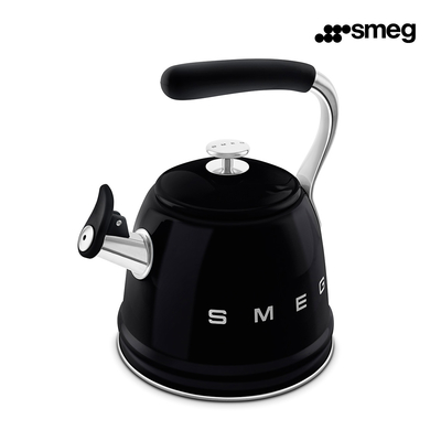 SMEG CKLW2001BL Чайник со свистком, 2.3 л, цвет чёрный